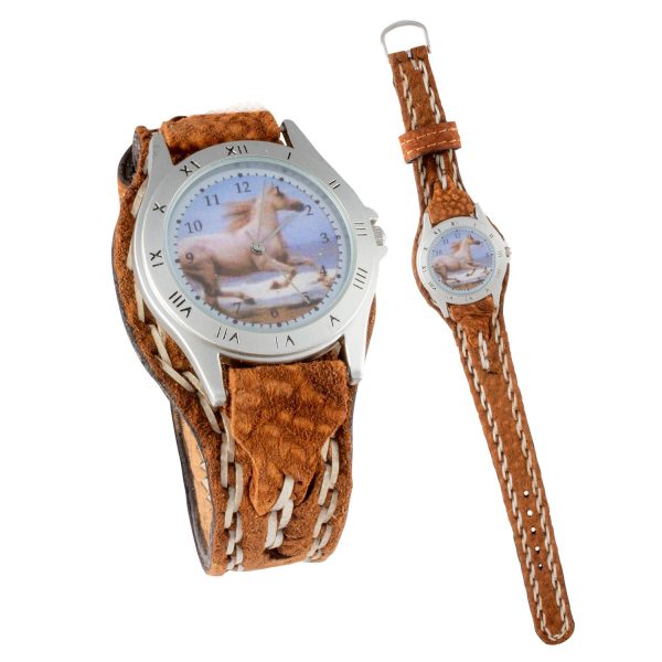 Reloj con Malla Entera de Carpincho para dama